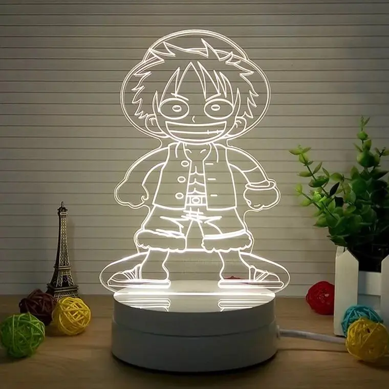 3D acrylic creative decorative living room bedroom usb remote control night light lamp