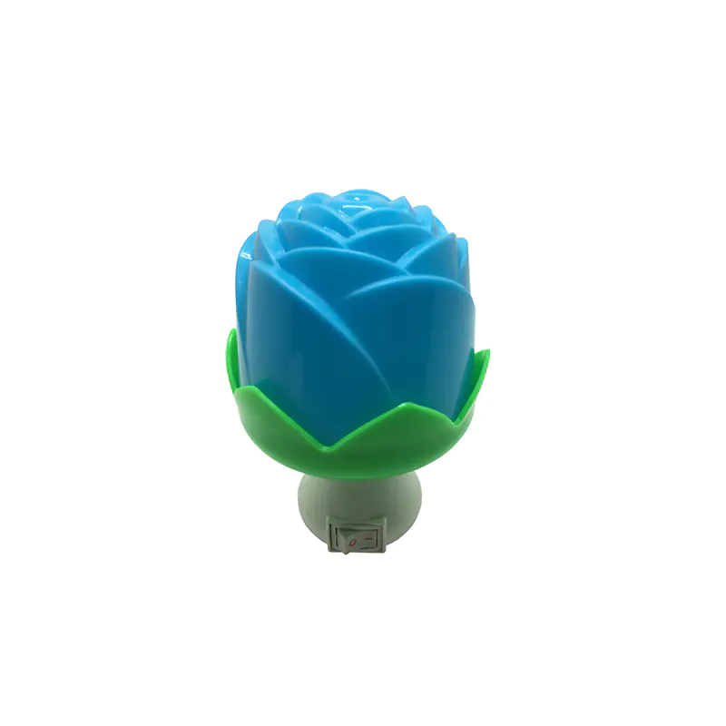 Flower rose shape 3 SMD mini switch sensor plug in night light with 0.5W AC 110V or 220V