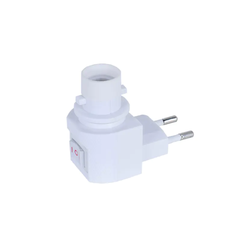 European plug Switch night socket electrical plug  lamp holder E12 cap 5W 7W 15W 220V