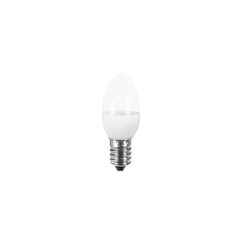 CE approved E12 E14 Caliber plastic night LED bulb C7 white light or warm light Transparent lampshade