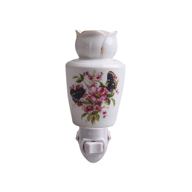 110-240v,0.5-15w aroma night light ceramic lamp porcelain night lamp