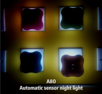 ABS material mini lamp sensor control nightlight with plug in for EU UK Flat plug