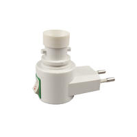 European plug switch night light socket electrical plug lamp holder E14 cap 5W 7W 10W 220-240V