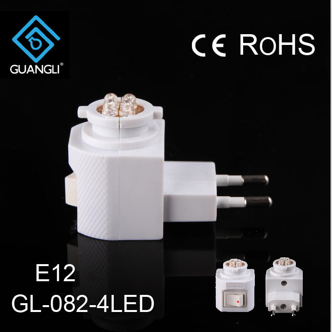 E12 European holder socket for plastic socket decorative plug in lamp holder with LED switch