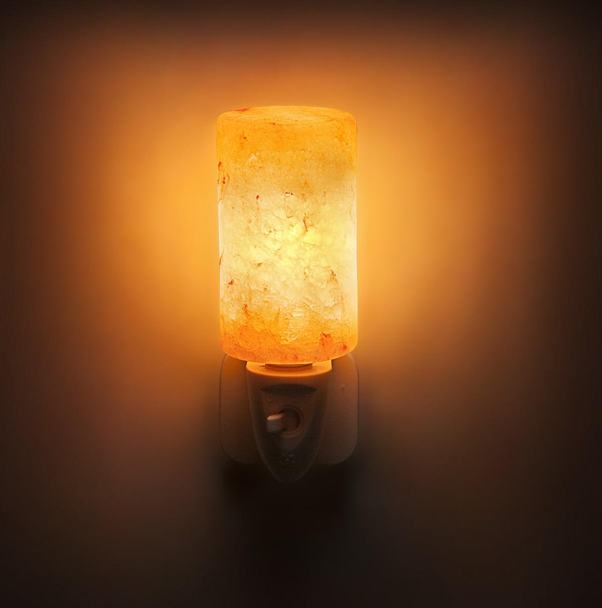 Rock Salt 7W Natural Crystal Himalayan Hand Carved Rock Salt Lamp Wall Lamp Light
