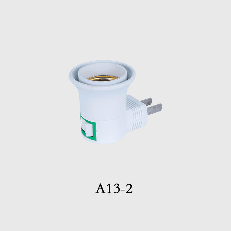 Flat plug USA to E27 Adapter socket Converter screw type bulb switch lamp electrical plug with switch ON/OFF Button Lamp holder