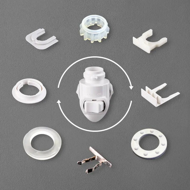 089A CE ROHS approved switch lamp socket Wall lamp Night light rotating plug lamp holder European plug in and 220V