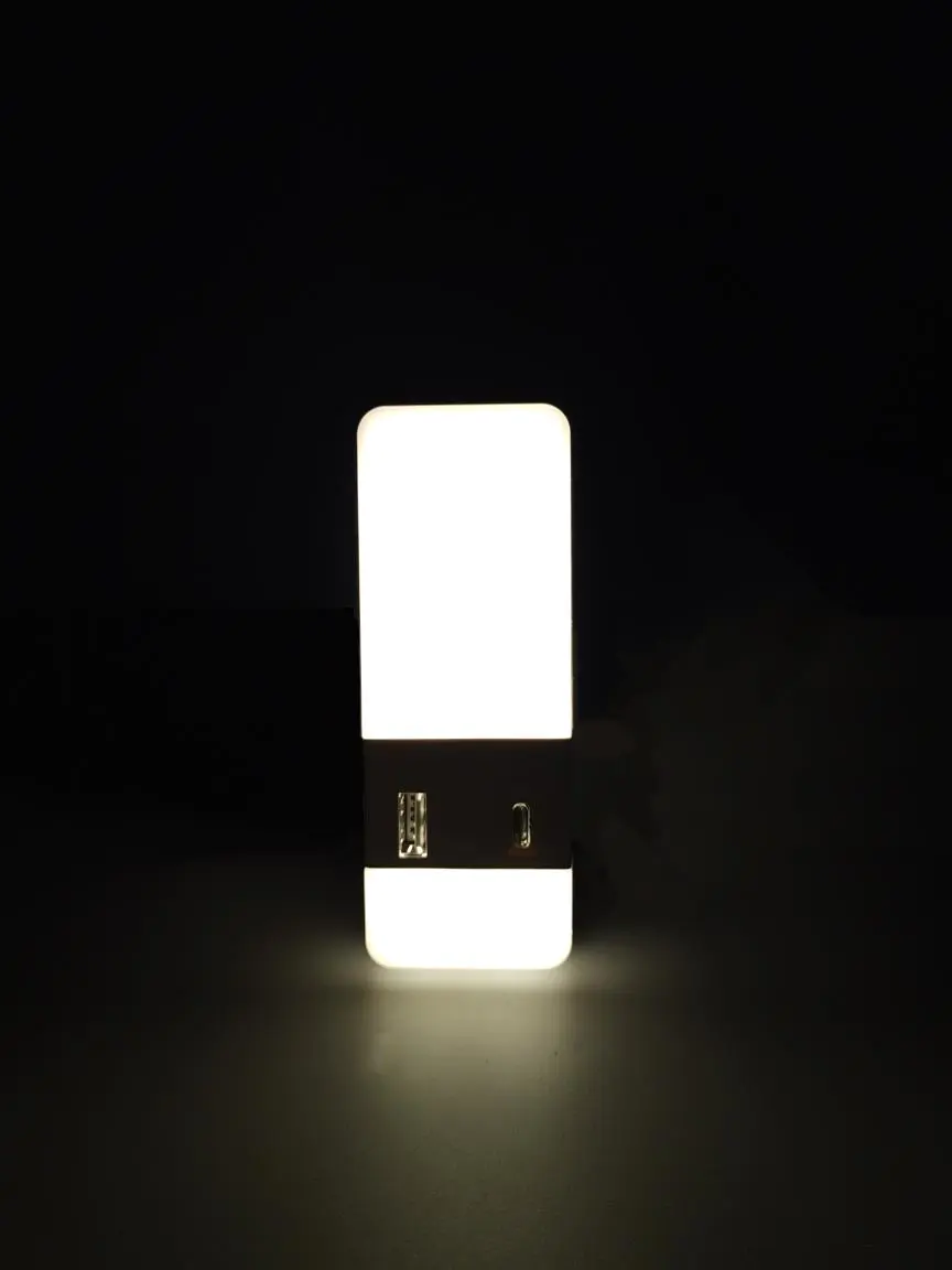 EU CE Intelligent induction plug-in LED night light plug with USB+Type-c ports household light control bedside light
