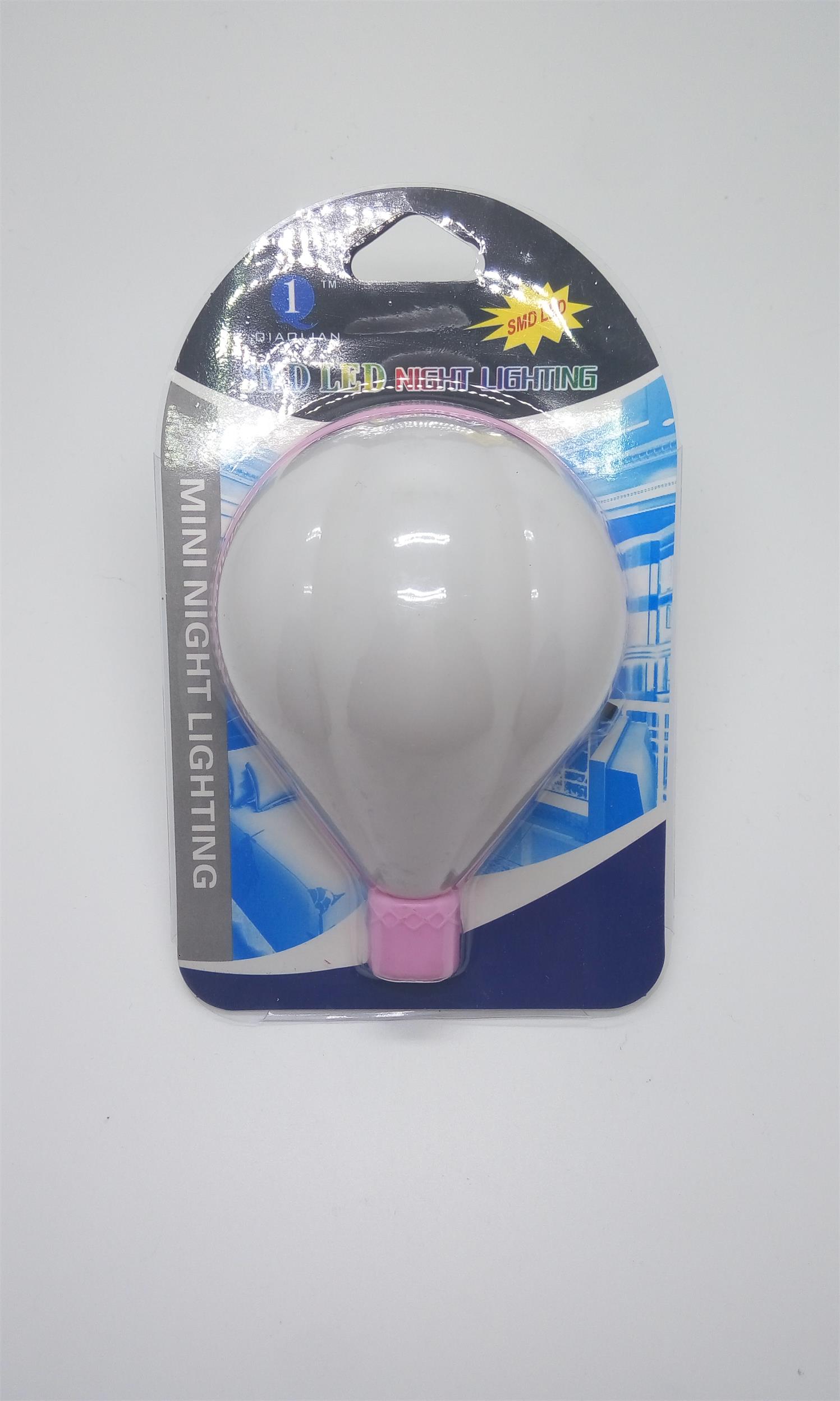 W043 Fire balloon shape 3 SMD mini switch plug in night light 0.6W AC 110V 220V