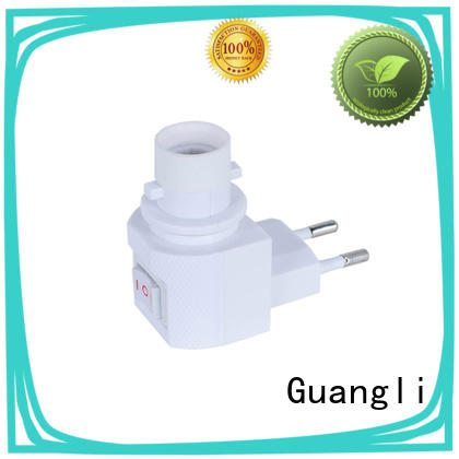 Guangli 360°rotatable night light socket factory price for hallway