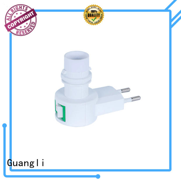 360°rotatable night lamp socket white for wall light Guangli
